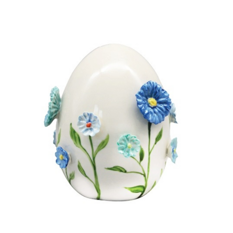 UOVO FIORI 3D SBORDONE PORCELLANE - in porcellana Capodimonte vari colori - varie misure | Adele Cherie