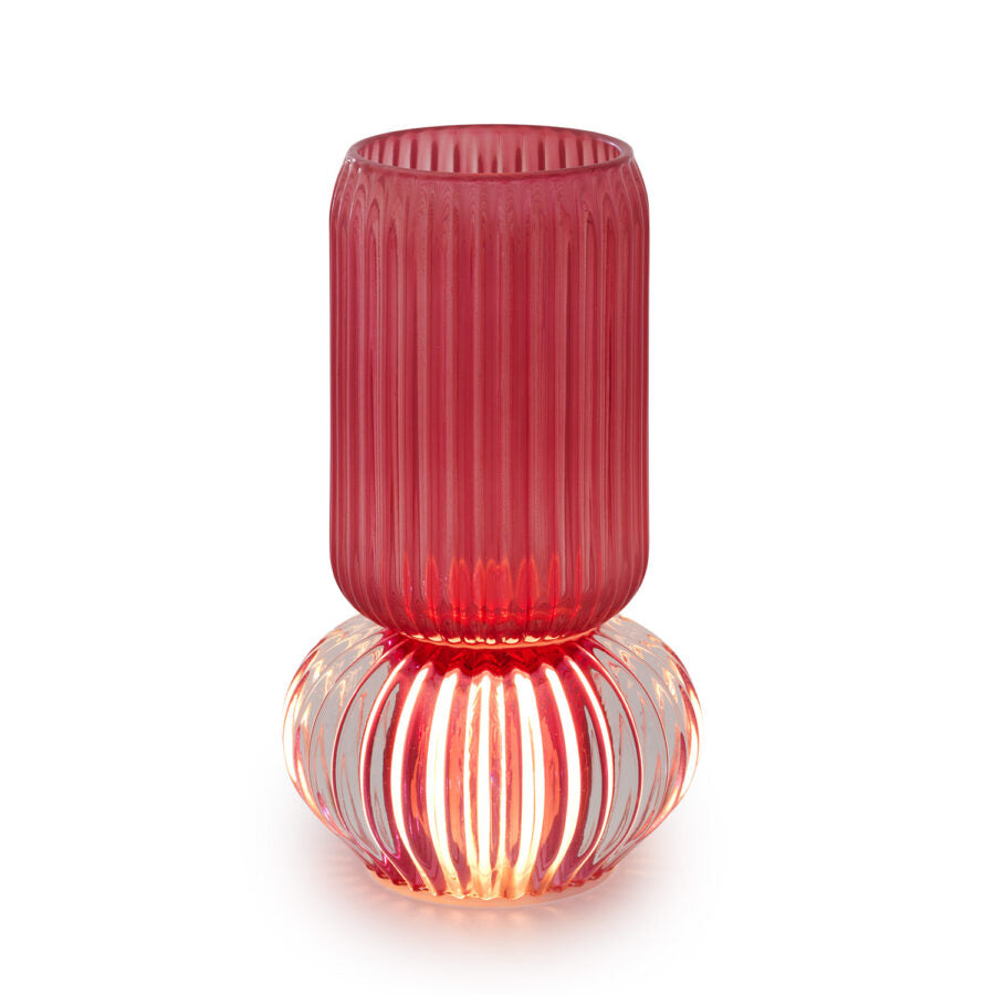 VASO LUMINESCENCE HENRIETTE - in vetro con led in vari colori - 11x19cm | Adele Cherie