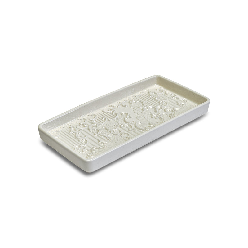 VASSOIO DENTELLE HENRIETTE - in ceramica - 23x12cm | Adele Cherie
