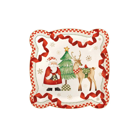 VASSOIO QUADRO RACCONTI BRANDANI | in porcellana | 25x25cm