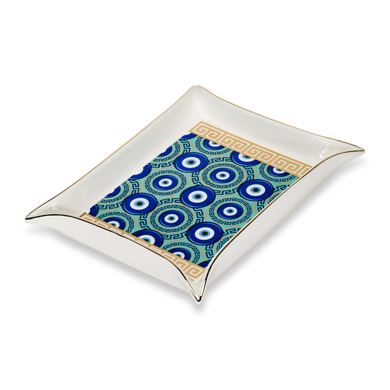 VUOTATASCHE POSEIDONE ORO GREEK HENRIETTE - in ceramica e oro - 20x16cm | Adele Cherie