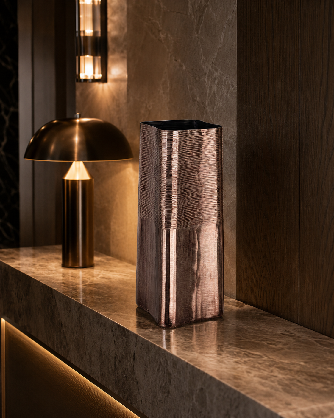 VASO REEL BIZZOTTO | in alluminio | 16,5x16,5x40,5cm