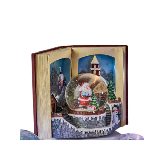 WATERBALL LIBRO L'INFINITO BOMBONIERE | in resina con led | 26x13x20cm