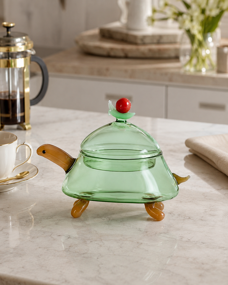 ZUCCHERIERA TARTARUGA WOODLAND TALES ICHENDORF MILANO - in vetro borosilicato | Adele Cherie
