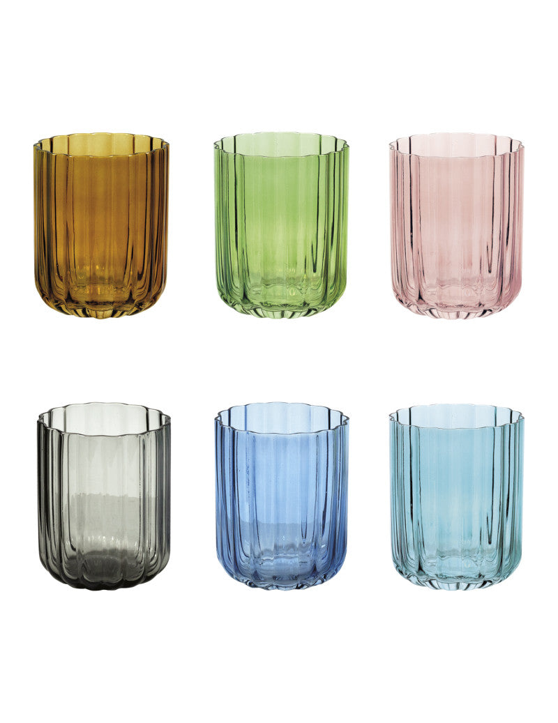 BICCHIERI CALLIOPE BRANDANI | in vetro colorato | 6pz