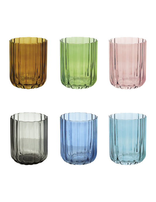 BICCHIERI CALLIOPE BRANDANI | in vetro colorato | 6pz