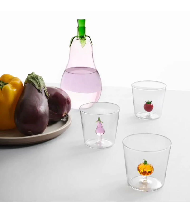 BOTTIGLIA MELANZANA VEGETABLES ICHENDORF MILANO - in vetro borosilicato | Adele Chérie