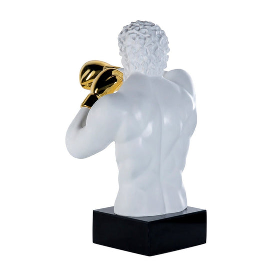 STATUA BOXER ETHAN CHLOE | in resina e marmo | 33x56x56cm