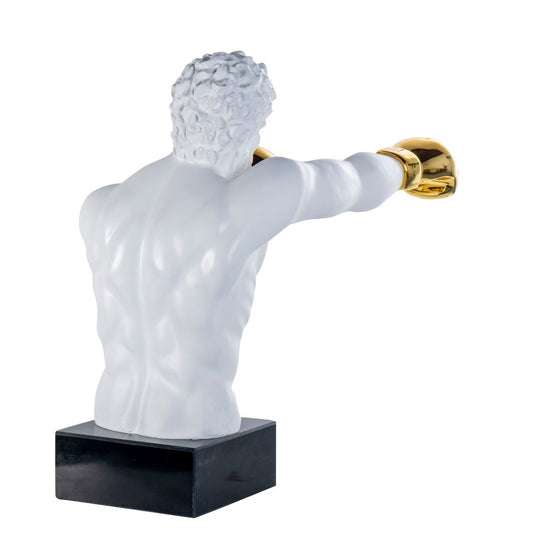 STATUA BOXER ETHAN CHLOE | in resina e marmo | 33x56x56cm