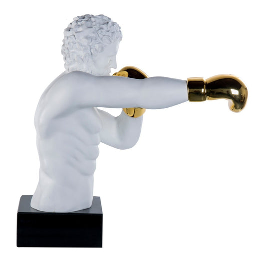 STATUA BOXER ETHAN CHLOE | in resina e marmo | 33x56x56cm