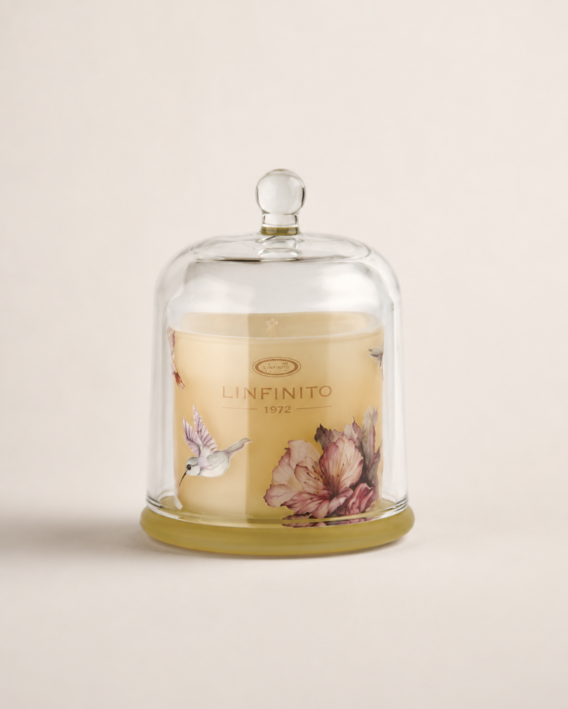 CANDELA COLIBRÌ L'INFINITO BOMBONIERE | in vetro | Ø9x11cm