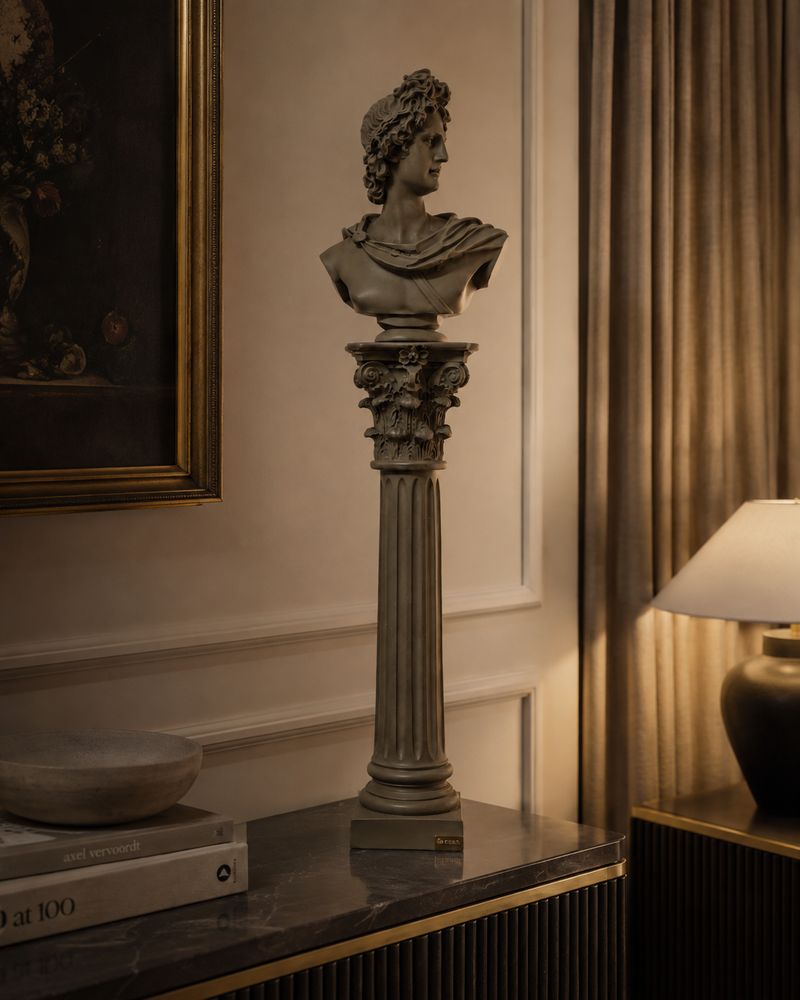 COLONNA CORINZIA APOLLO FANGO CHIARAELA - in resina - 7x39cm | Adele Chérie