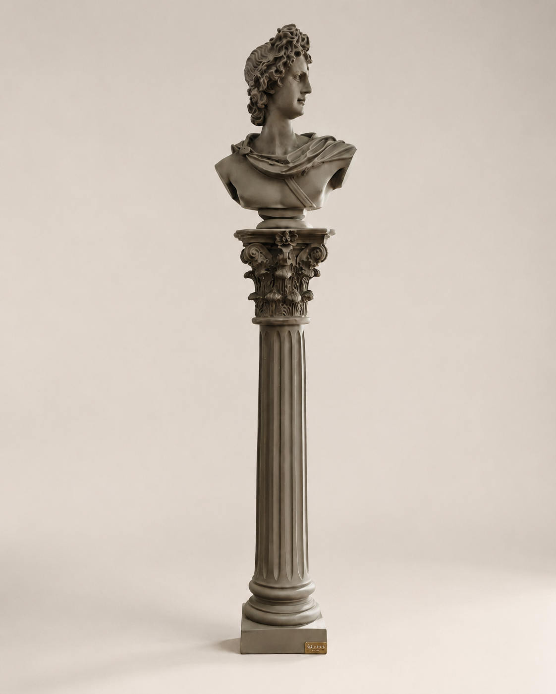 COLONNA CORINZIA APOLLO FANGO CHIARAELA | in resina | 7x39cm
