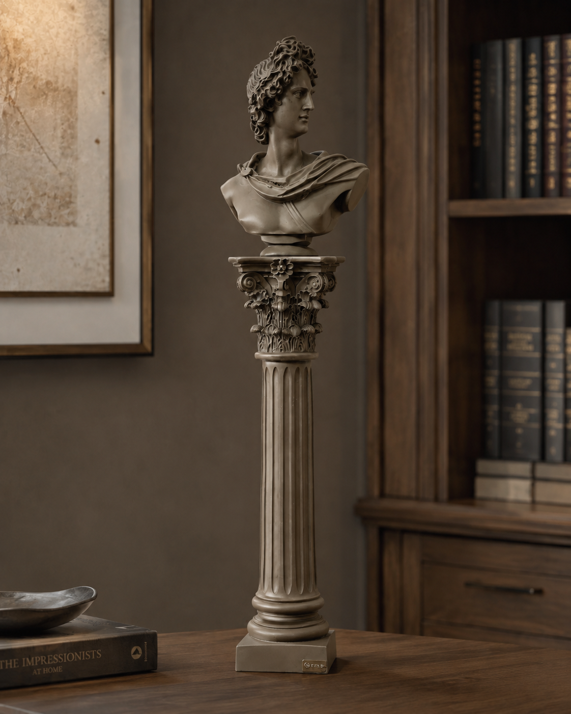 COLONNA CORINZIA APOLLO FANGO CHIARAELA | in resina | 7x39cm