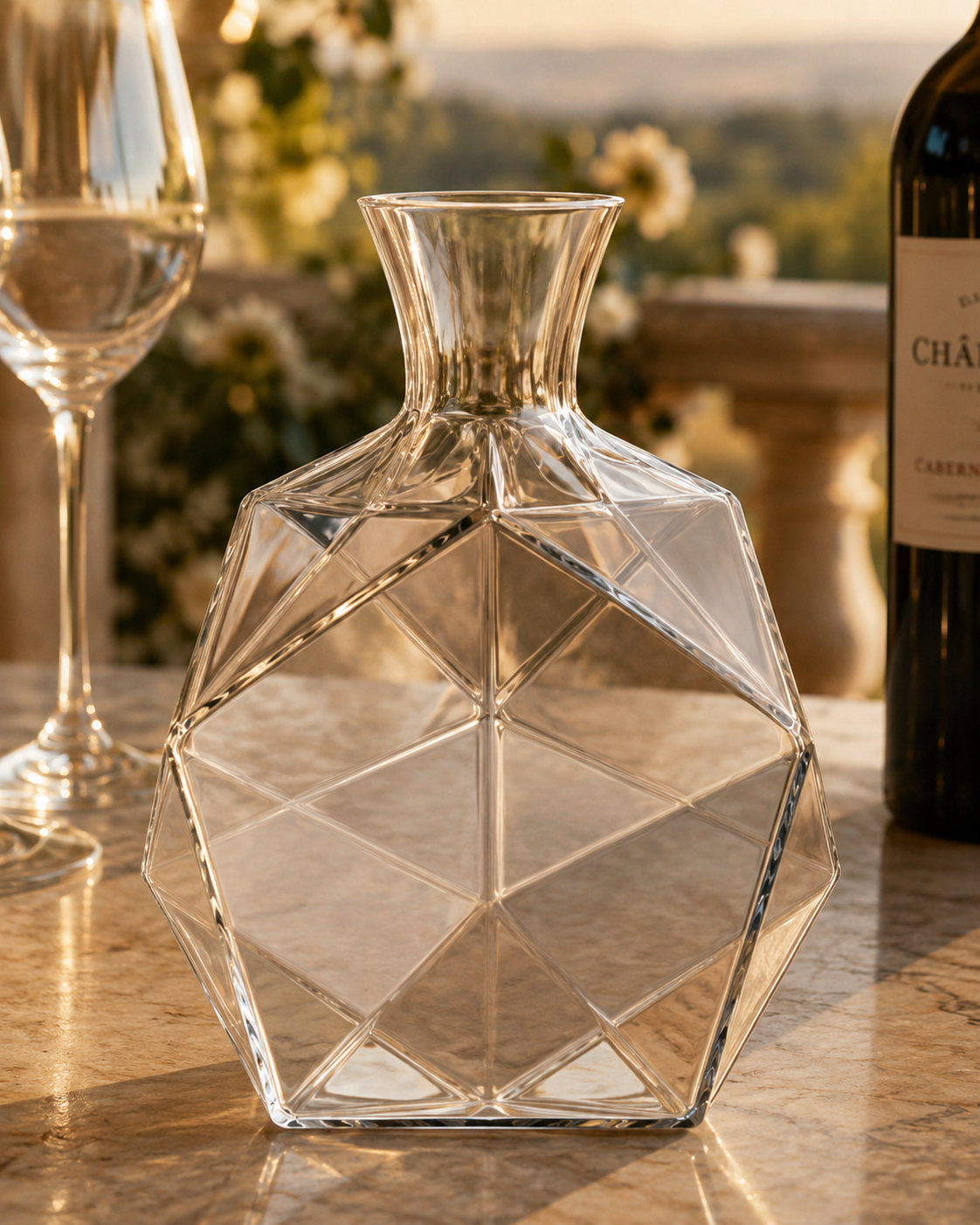 CARAFE DIAMOND BRANDANI | en verre | différentes tailles
