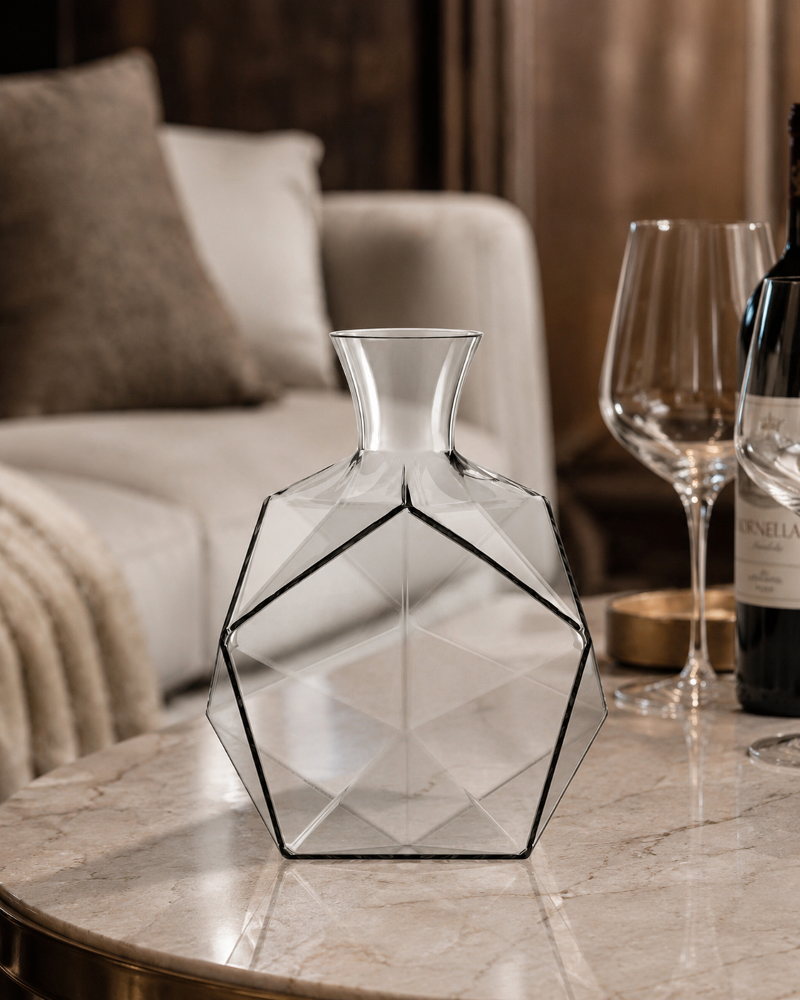 CARAFE DIAMOND BRANDANI | en verre | différentes tailles