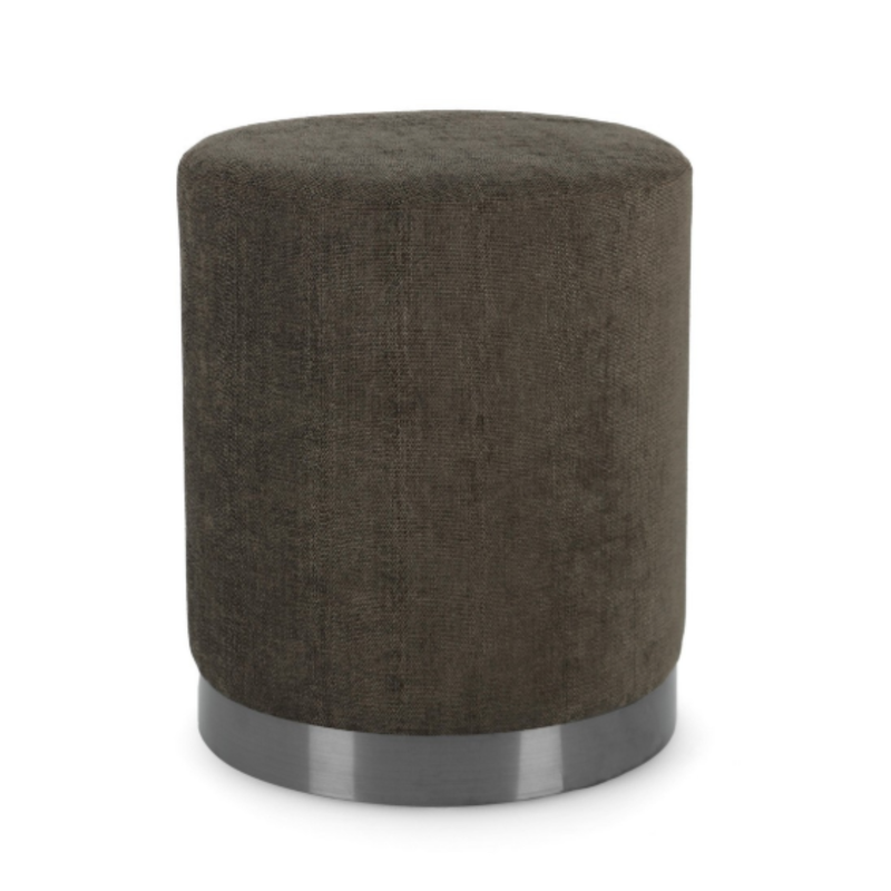 POUF ERNESTINE BIZZOTTO | in metallo e tessuto | Ø35x42cm