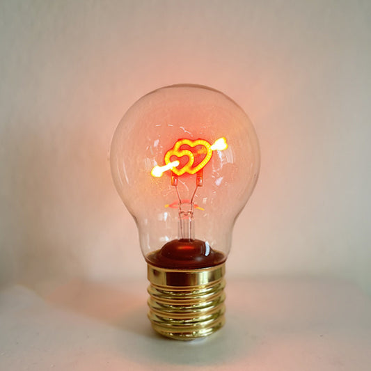 LAMPADA LED CUORI MONTEMAGGI | in vetro | Ø11x6cm