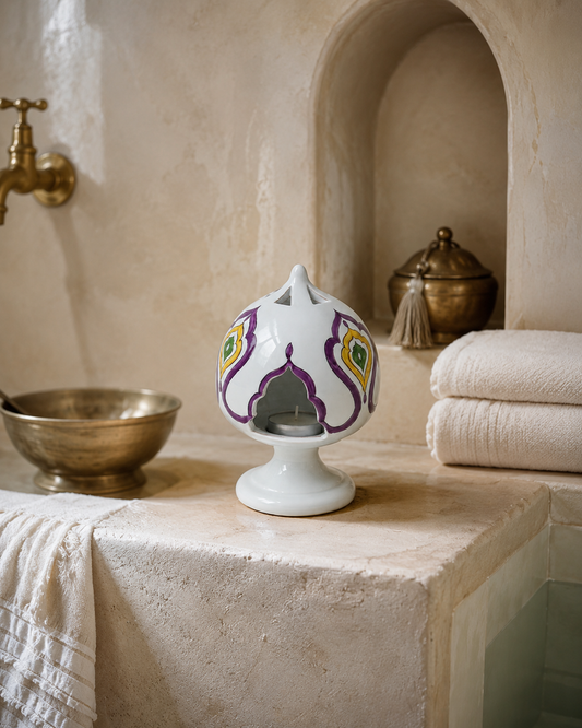 PORTACANDELA MARRAKECH SOPHIE MARIAGE | in ceramica vari colori | 15cm
