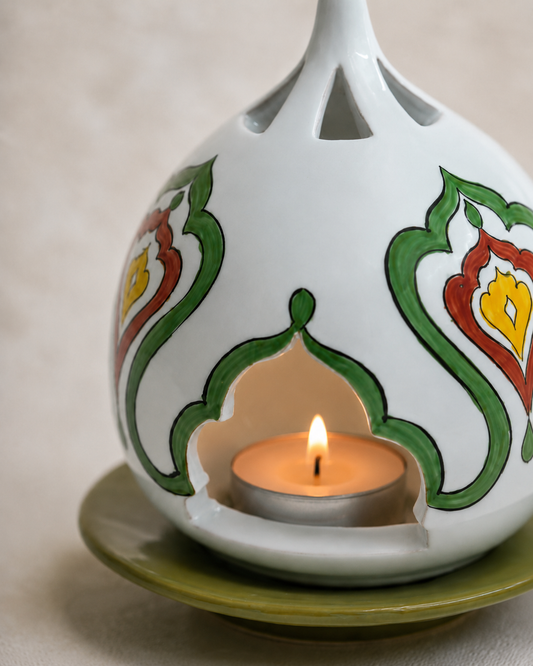PORTACANDELA MARRAKECH SOPHIE MARIAGE | in ceramica vari colori | 12cm