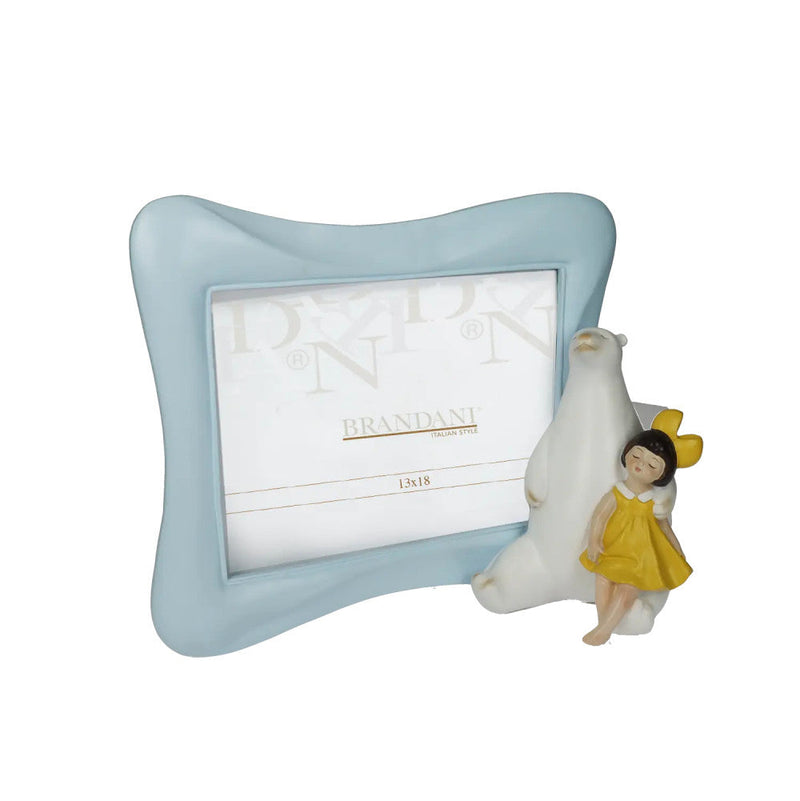 PORTAFOTO ORSO&GIRL BRANDANI - in poliresina vari colori - 13x18cm | Adele Chérie
