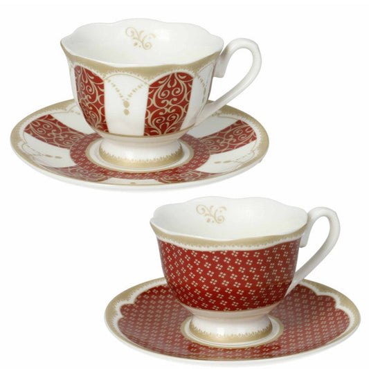 TAZZINE CAFFE' GOLDEN EYE BRANDANI | in New Bone China | 2pz