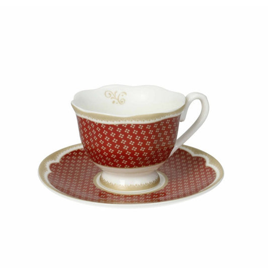 TAZZINE CAFFE' GOLDEN EYE BRANDANI | in New Bone China | 2pz