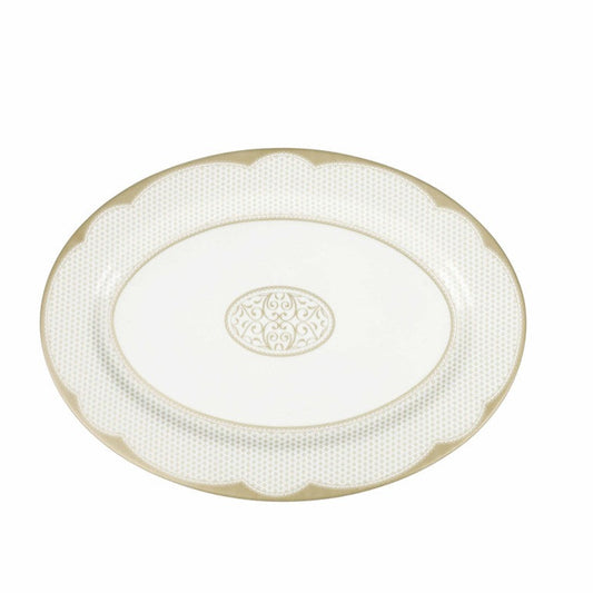 VASSOIO GOLDEN EYE BRANDANI | in porcellana | 35x25cm