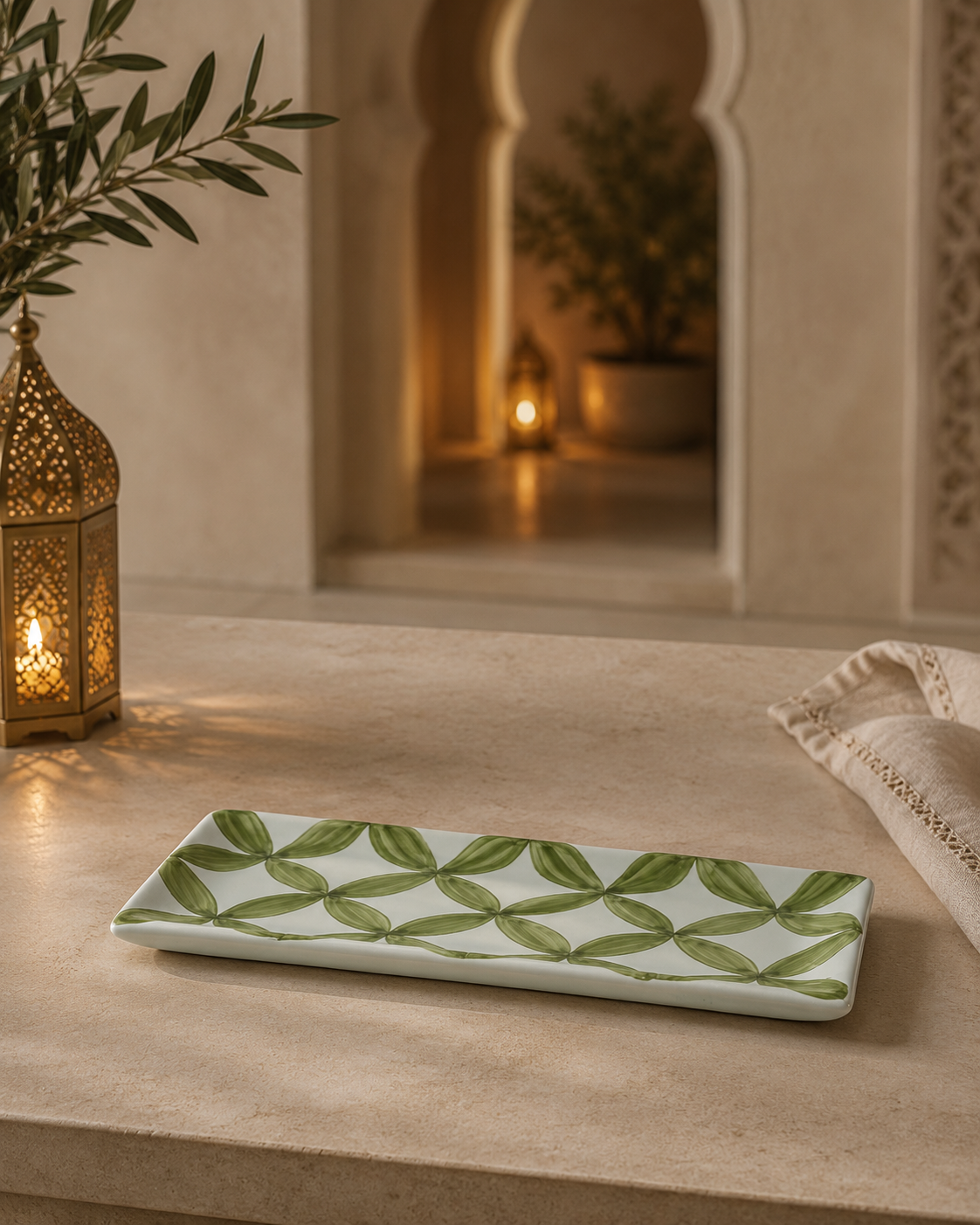 PLATEAU ZAGORA SOPHIE MARIAGE | en céramique | 24cm