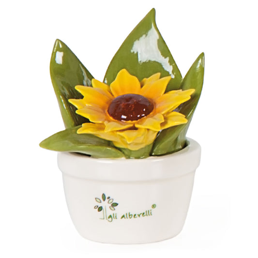 PROFUMINA GIRASOLE GLI ALBERELLI | in ceramica di Capodimonte | Ø8x10cm - | Adele Chérie - articoli da regalo e bomboniere