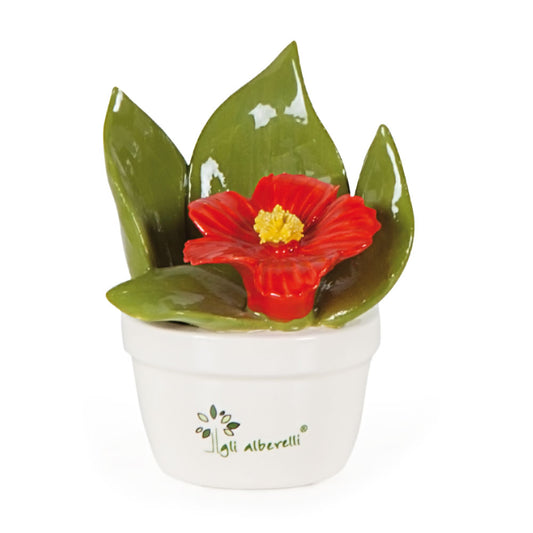 PROFUMINA IBISCUS GLI ALBERELLI | in ceramica di Capodimonte | Ø8x10cm - | Adele Chérie - articoli da regalo e bomboniere