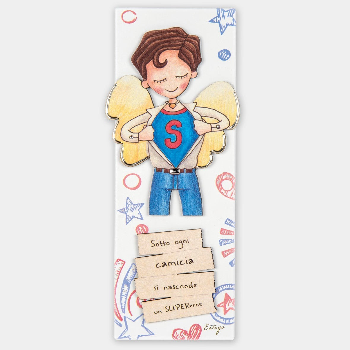 QUADRETTO SUPER LE GRAZIOSE | in legno | 9x25cm - | Adele Chérie - articoli da regalo e bomboniere