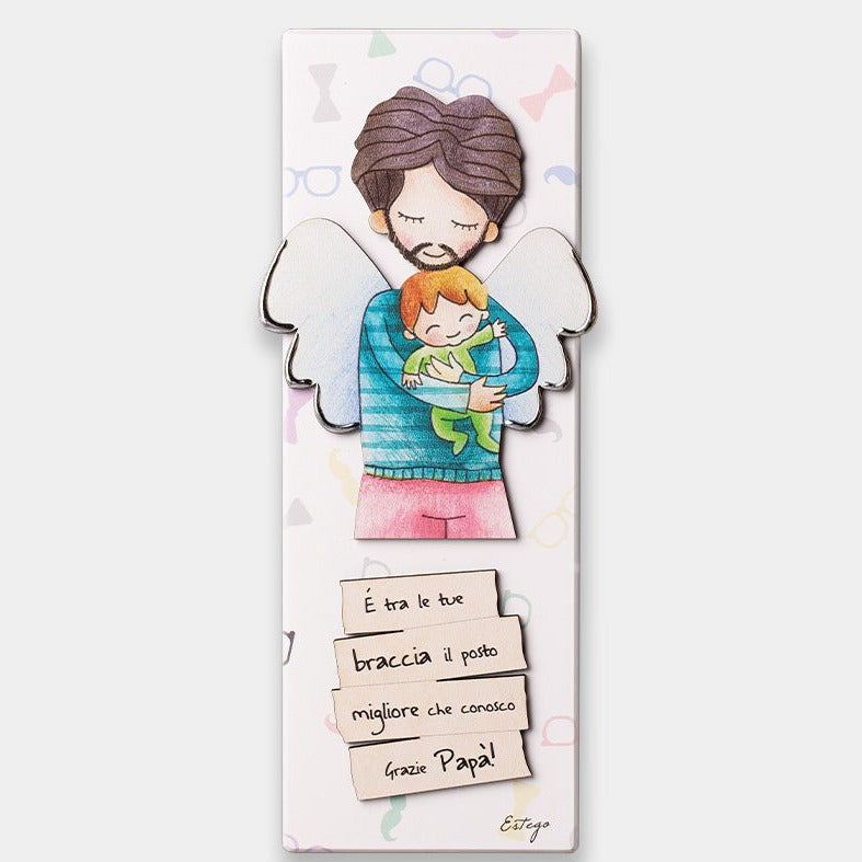 QUADRETTO PAPA' LE GRAZIOSE | in legno | 9x25cm - | Adele Chérie - articoli da regalo e bomboniere