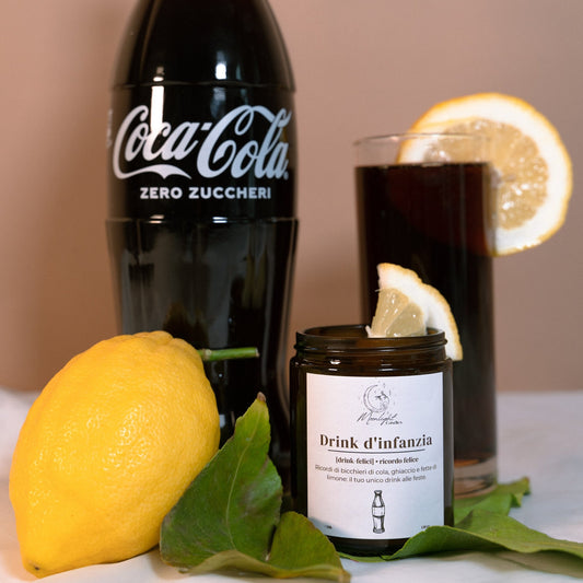 CANDELA DRINK D'INFANZIA MOONLIGHT CANDLES  | in vaso di vetro | 130gr