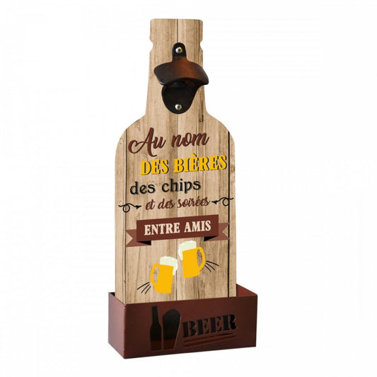 APRIBOTTIGLIE IN NOME DELLA BIRRA ADELE CHERIE | in legno e metallo | 14x37cm - | Adele Chérie - articoli da regalo e bomboniere
