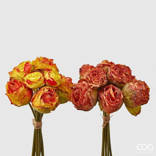 BOUQUET ROSA DRY EDG | mazzetto con 8 fiori | 23cm - | Adele Chérie - articoli da regalo e bomboniere