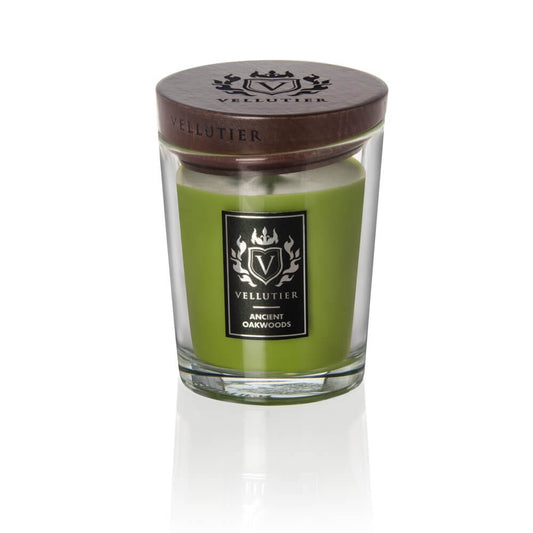 CANDELA ANCIENT OAKWOODS VELLUTIER | in vaso di vetro | varie misure