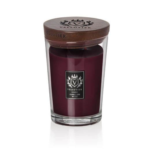 CANDELA ALPINE VIN BRULE' VELLUTIER | in vaso di vetro | varie misure