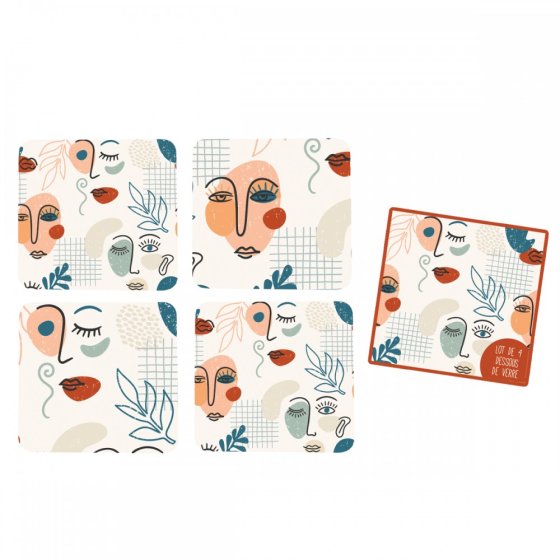 SOTTOBICCHIERI ARTY EYES ALLEN DESIGNS - disponibili diversi soggetti - 10x10cm | Adele Chérie