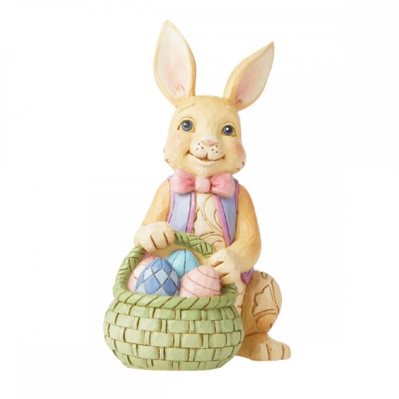 CONIGLIETTO CON CESTINO | in resina | 10cm - | Adele Chérie - articoli da regalo e bomboniere