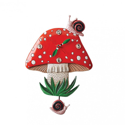 OROLOGIO FUNGO ALLEN DESIGNS | in resina con pendolo | 30x35cm