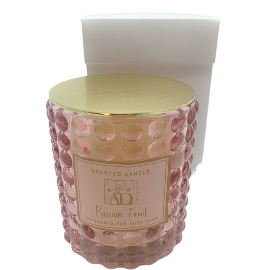 CANDELA PROFUMATA FRAGRANCE AD REGALO | in bicchiere di vetro | varie fragranze - rosa | Adele Chérie - articoli da regalo e bomboniere