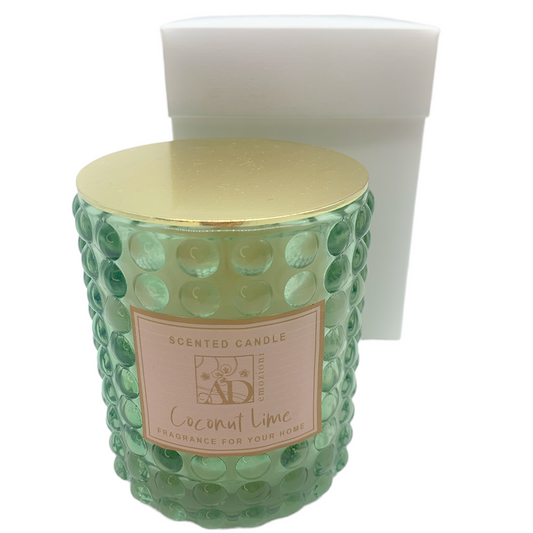 CANDELA PROFUMATA FRAGRANCE AD REGALO | in bicchiere di vetro | varie fragranze - verde | Adele Chérie - articoli da regalo e bomboniere