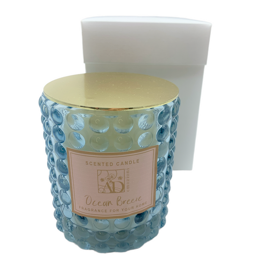 CANDELA PROFUMATA FRAGRANCE AD REGALO | in bicchiere di vetro | varie fragranze - blu | Adele Chérie - articoli da regalo e bomboniere