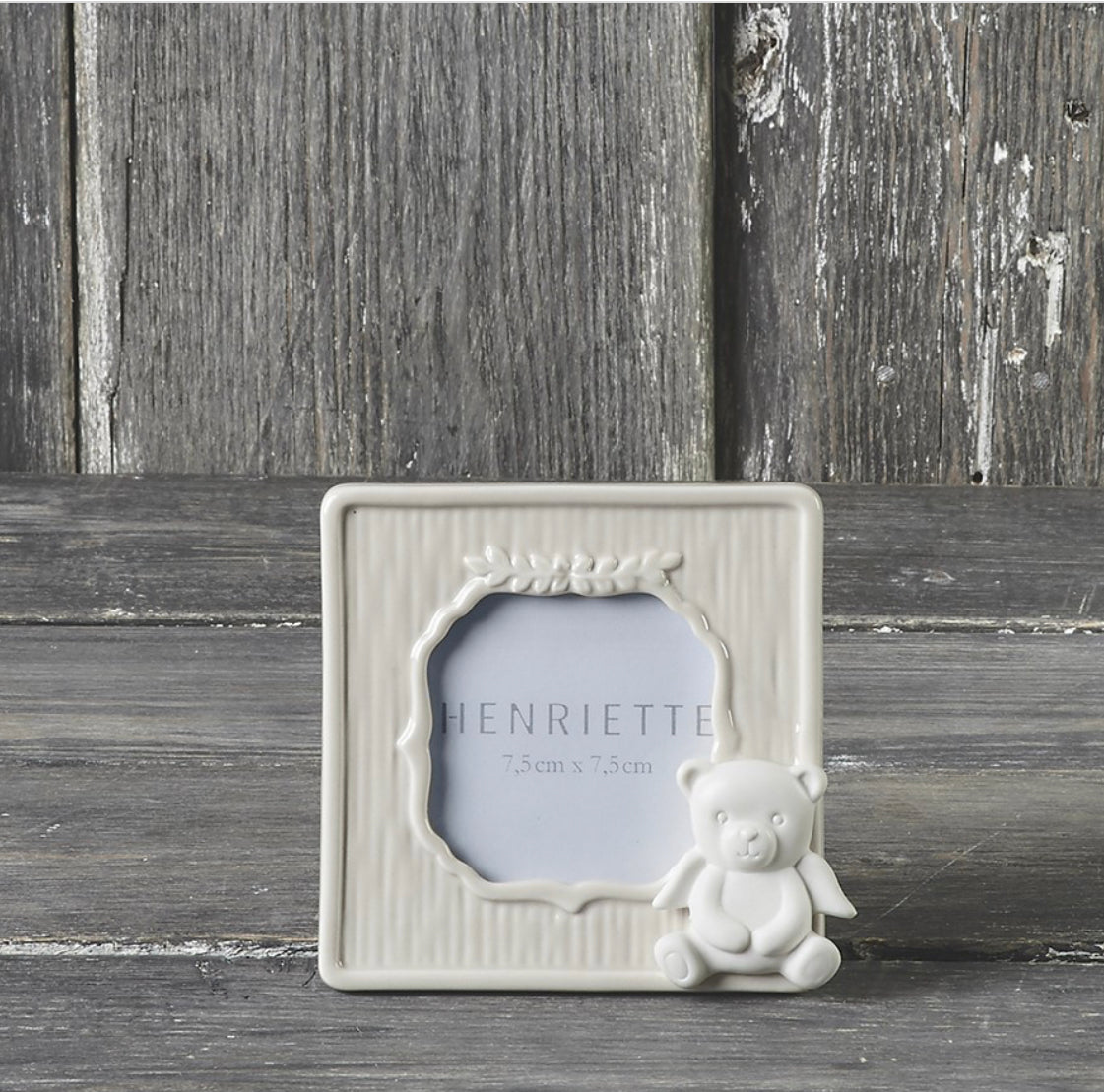 CORNICE QUADRATA ENFANT | in ceramica | 7,5cm - rosa / cornici / 7,5x7,5cm | Adele Chérie - articoli da regalo e bomboniere