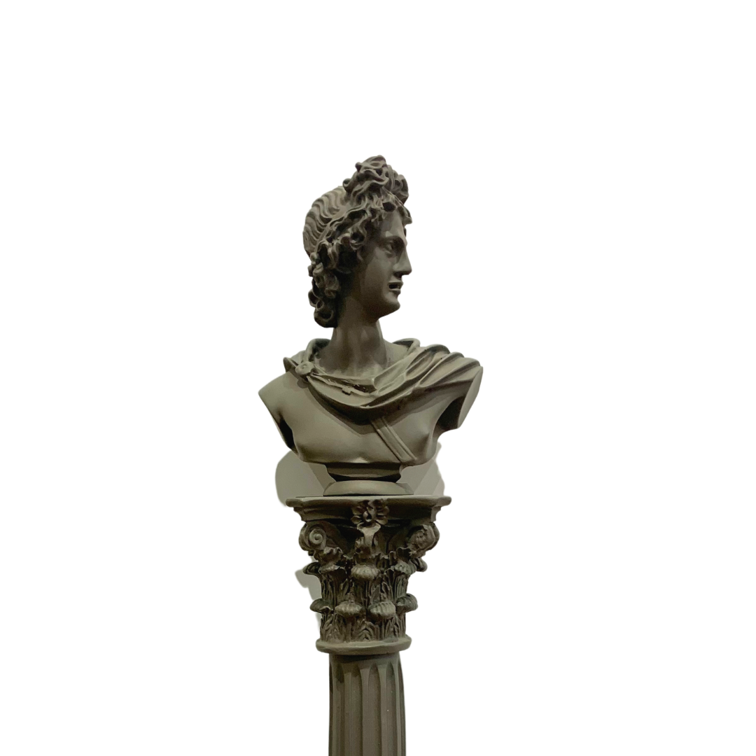 COLONNA CORINZIA APOLLO FANGO CHIARAELA - in resina - 7x39cm - foto 2 | Adele Chérie