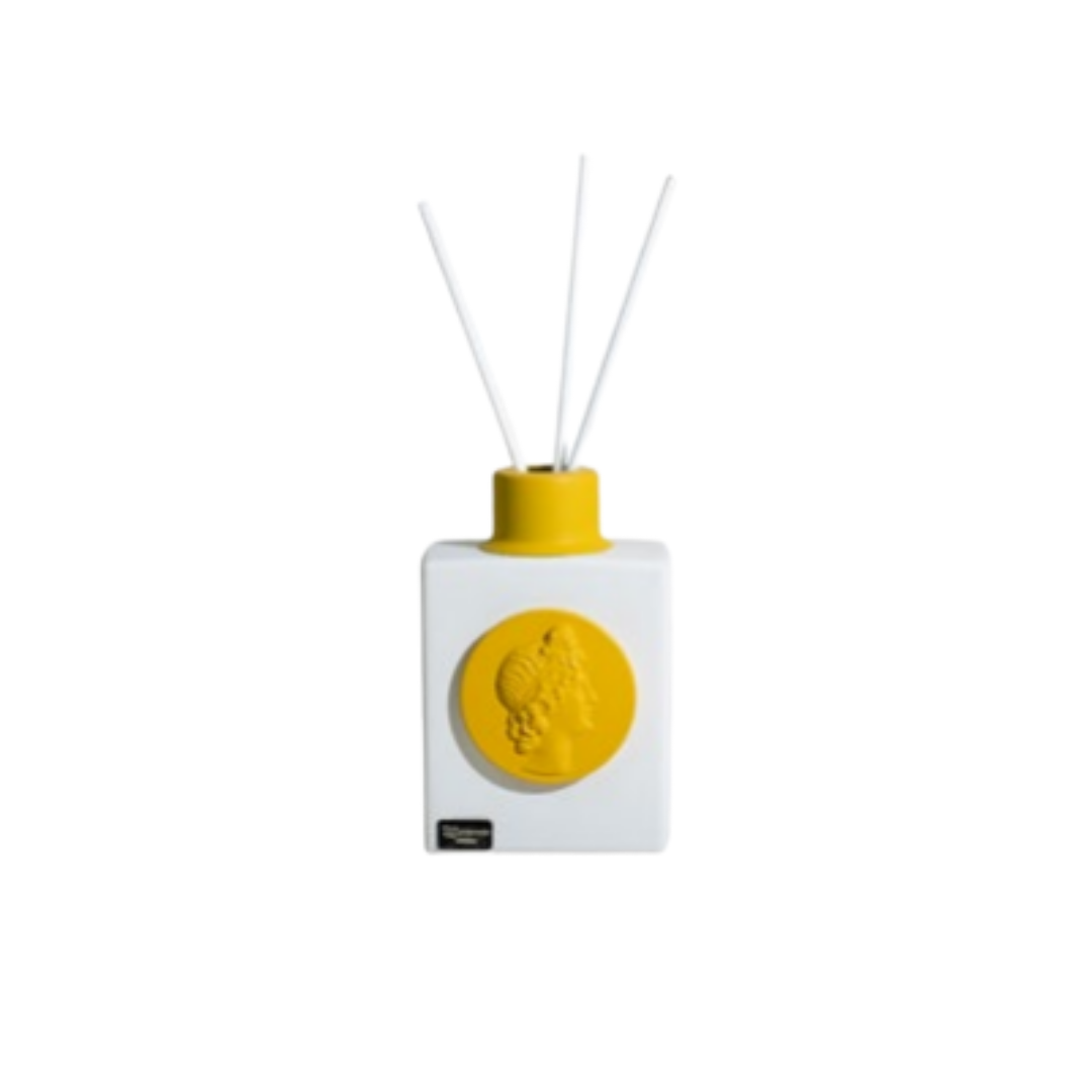BOTTIGLIA APOLLO RETTANGOLARE PICCOLA | in resina colore giallo | 6x4x10cm - | Adele Chérie - articoli da regalo e bomboniere