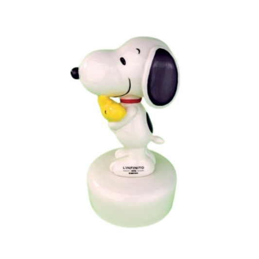CARILLON SNOOPY E WOODSTOCK L'INFINITO | in porcellana lucida | Ø10x17cm - | Adele Chérie - articoli da regalo e bomboniere