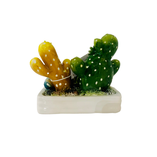 PIANTA DOPPIO FICUS LA CAPODIMONTE CHIC | in ceramica di Capodimonte | 15x15cm - | Adele Chérie - articoli da regalo e bomboniere