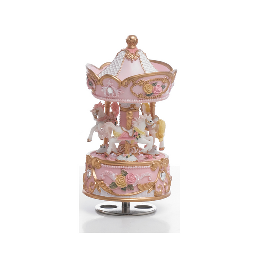 CARILLON CAROUSEL GIOIELLO ROSA ENCANTADA | in resina | varie misure - 15cm | Adele Chérie - articoli da regalo e bomboniere